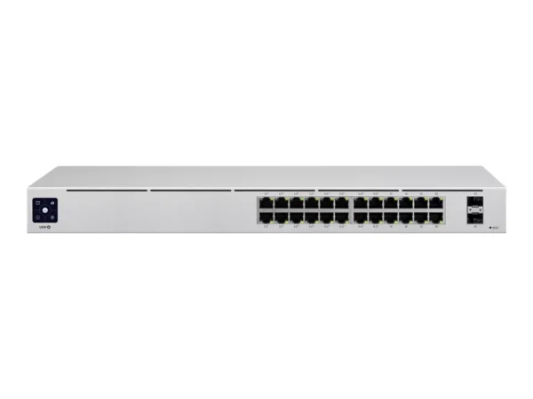 24-port, Layer 2 PoE switch with a fanless cooling system   USW-24-POE